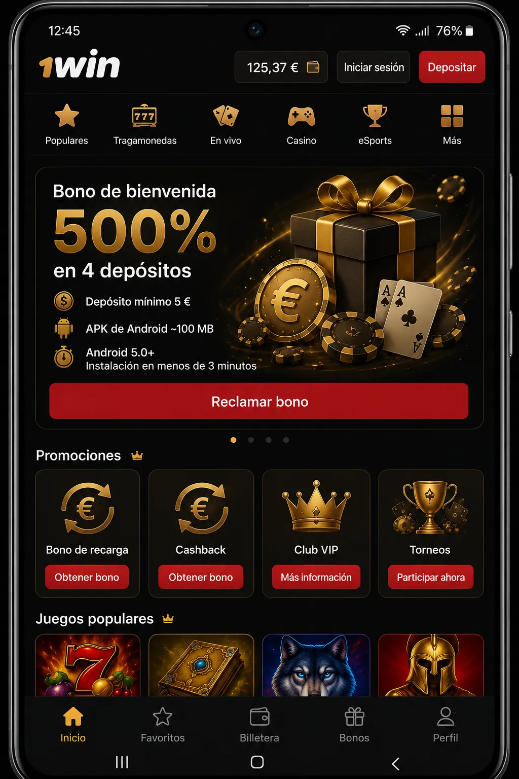 1win app: funciones de casino y sportsbook optimizadas para móvil