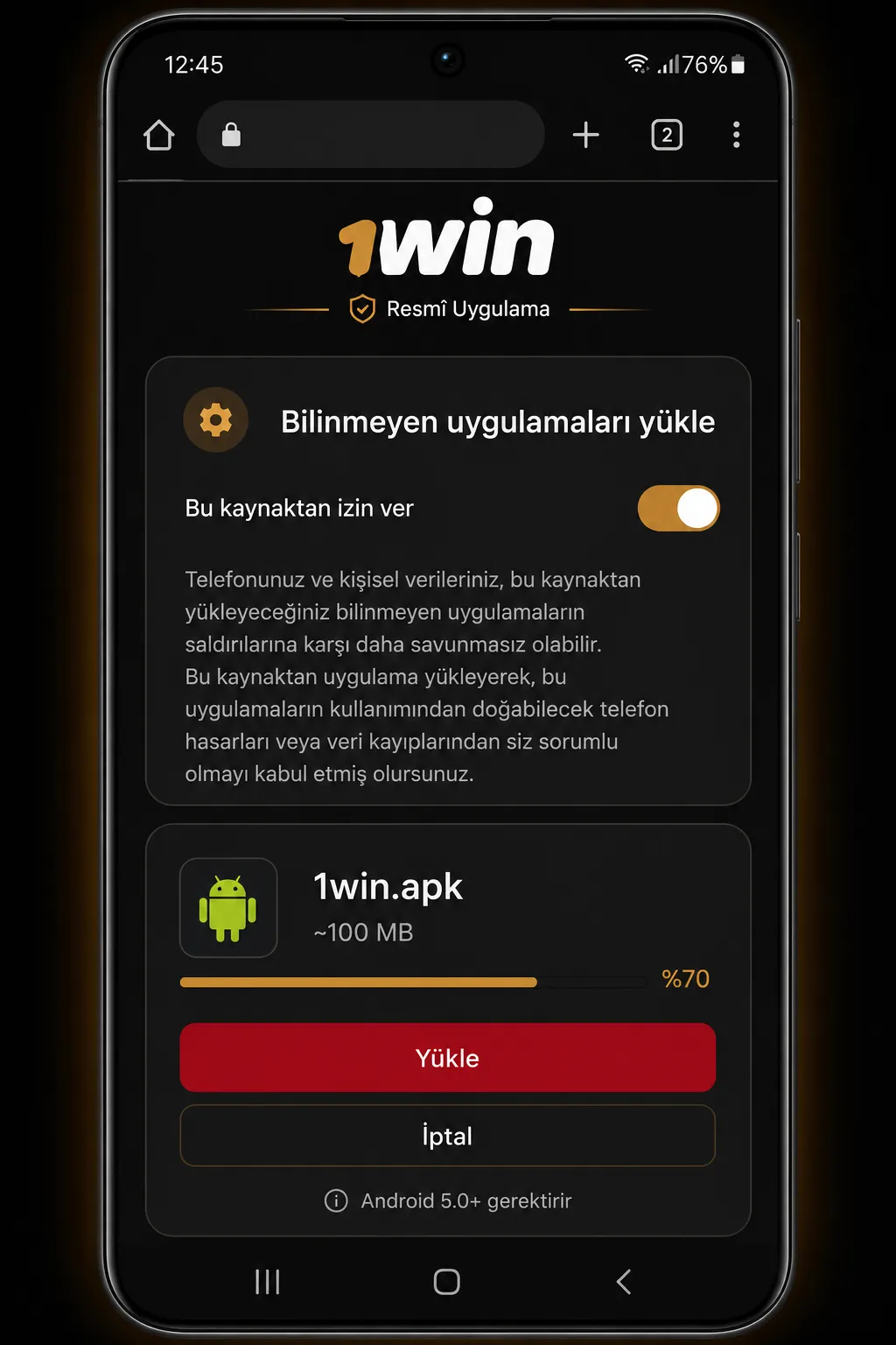 1win APK Android: kurulum öncesi telefon gereksinimleri — 1win app