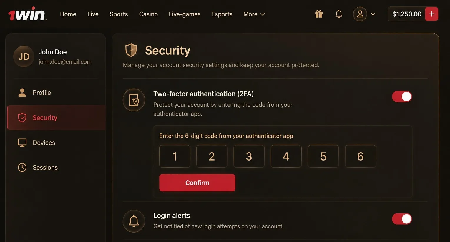 1win account security: verification and device checks — 1win login