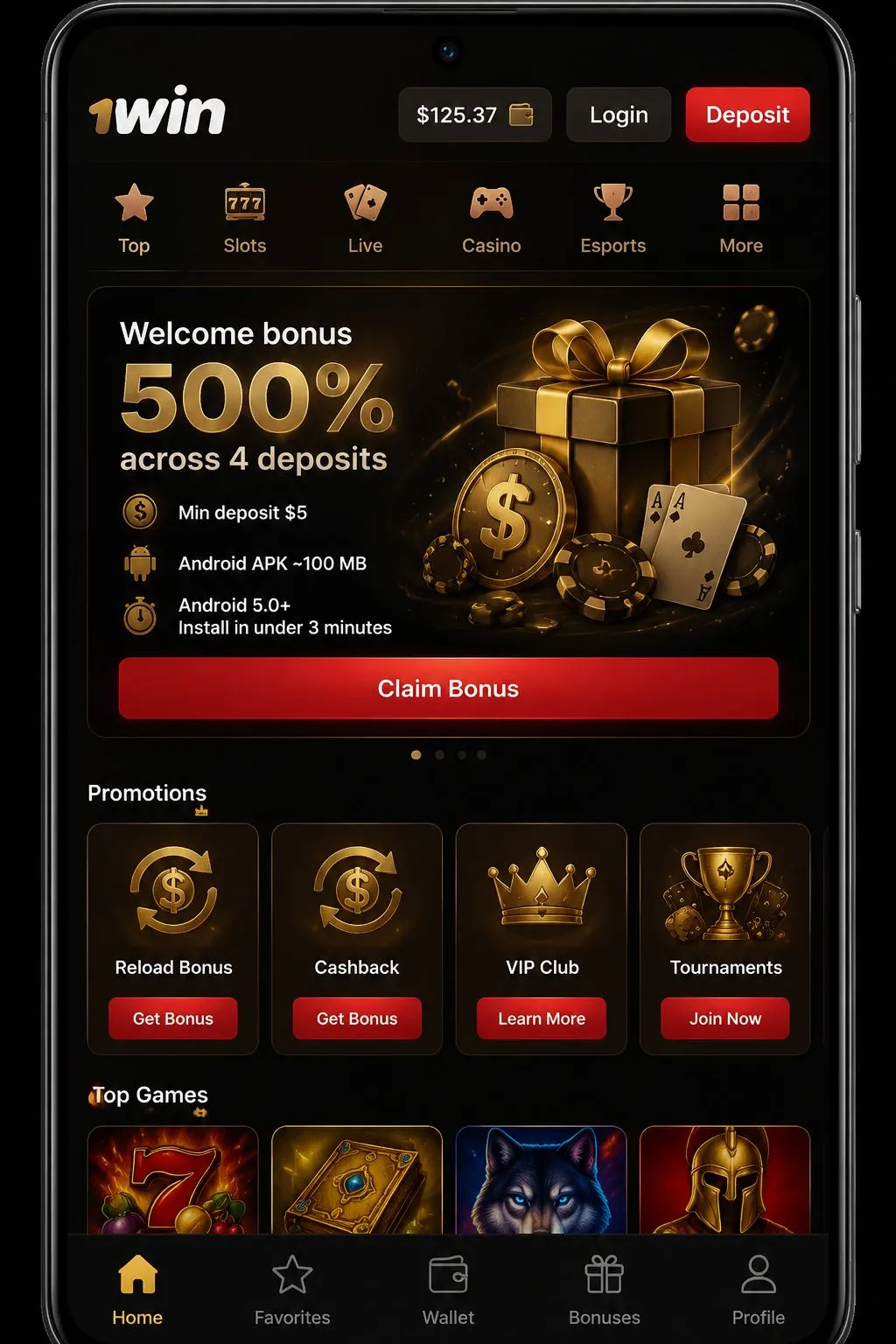 1win app: casino and sportsbook features built for a phone screen