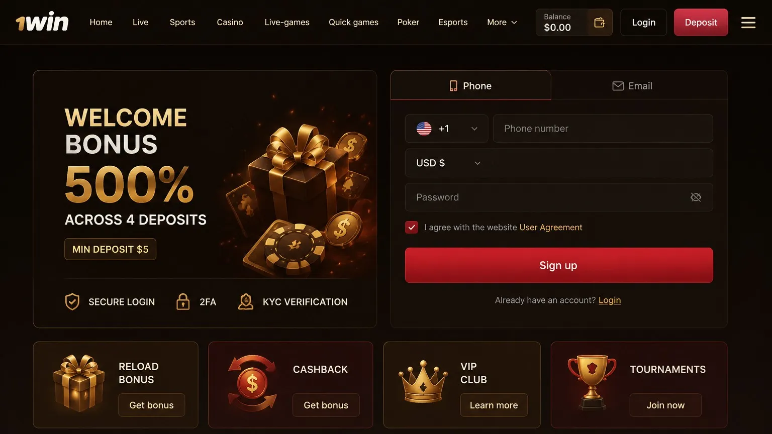 1win register: creating a profile in a few steps — 1win login